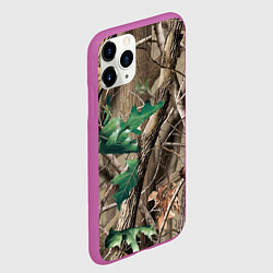 Чехол iPhone 11 Pro матовый КАМУФЛЯЖ ЛЕСНОЙ, цвет: 3D-фиолетовый — фото 2