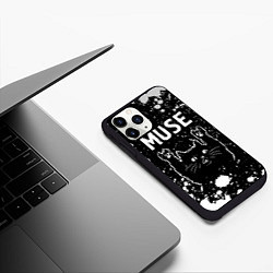 Чехол iPhone 11 Pro матовый Группа Muse и Рок Кот, цвет: 3D-черный — фото 2