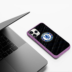 Чехол iPhone 11 Pro матовый Chelsea много линии, цвет: 3D-фиолетовый — фото 2