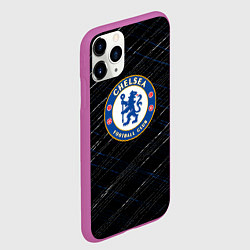 Чехол iPhone 11 Pro матовый Chelsea много линии, цвет: 3D-фиолетовый — фото 2
