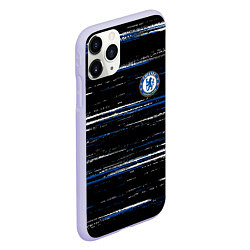 Чехол iPhone 11 Pro матовый Chelsea челси лого, цвет: 3D-светло-сиреневый — фото 2