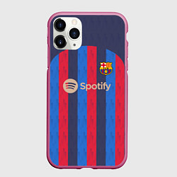 Чехол iPhone 11 Pro матовый Барселона 22-23, цвет: 3D-малиновый