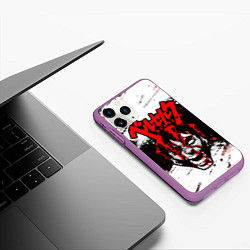 Чехол iPhone 11 Pro матовый БЕРСЕРК ГАТС BERSERK, цвет: 3D-фиолетовый — фото 2