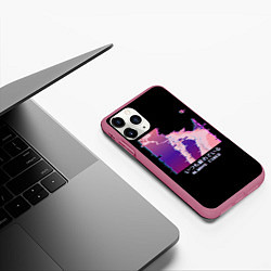 Чехол iPhone 11 Pro матовый Sad neon boy, цвет: 3D-малиновый — фото 2