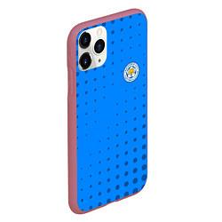 Чехол iPhone 11 Pro матовый Leicester city Абстракция, цвет: 3D-малиновый — фото 2