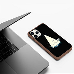 Чехол iPhone 11 Pro матовый Дружелюбный пришелец, цвет: 3D-коричневый — фото 2