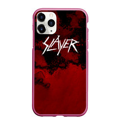 Чехол iPhone 11 Pro матовый World Painted Blood - Slayer, цвет: 3D-малиновый