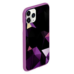 Чехол iPhone 11 Pro матовый Полигональная магия, цвет: 3D-фиолетовый — фото 2