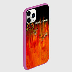 Чехол iPhone 11 Pro матовый Hell Awaits - Slayer, цвет: 3D-фиолетовый — фото 2