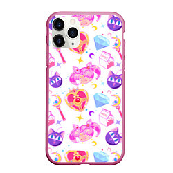 Чехол iPhone 11 Pro матовый Сейлор Мун Sailor Moon, цвет: 3D-малиновый