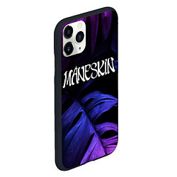 Чехол iPhone 11 Pro матовый Maneskin Neon Monstera, цвет: 3D-черный — фото 2