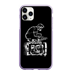 Чехол iPhone 11 Pro матовый Linkin Park граффити, цвет: 3D-светло-сиреневый