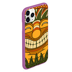 Чехол iPhone 11 Pro матовый Polynesian tiki LUCKY, цвет: 3D-фиолетовый — фото 2