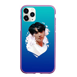 Чехол iPhone 11 Pro матовый Чонгук BTS, цвет: 3D-фиолетовый