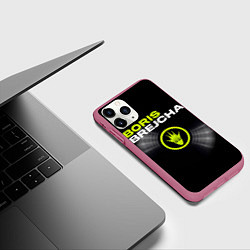 Чехол iPhone 11 Pro матовый Boris Brejcha, цвет: 3D-малиновый — фото 2