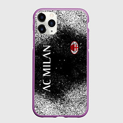 Чехол iPhone 11 Pro матовый Фк милан football, цвет: 3D-фиолетовый