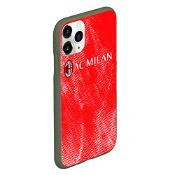 Чехол iPhone 11 Pro матовый Ac milan абстракция, цвет: 3D-темно-зеленый — фото 2