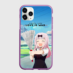 Чехол iPhone 11 Pro матовый Love is war, цвет: 3D-фиолетовый