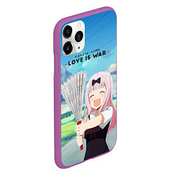 Чехол iPhone 11 Pro матовый Love is war, цвет: 3D-фиолетовый — фото 2