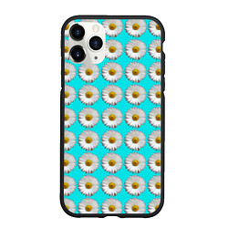 Чехол iPhone 11 Pro матовый CHAMOMILE FLOWERS, цвет: 3D-черный