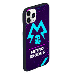 Чехол iPhone 11 Pro матовый Символ Metro Exodus в неоновых цветах на темном фо, цвет: 3D-черный — фото 2