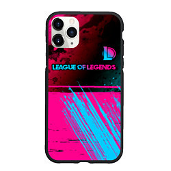 Чехол iPhone 11 Pro матовый League of Legends Neon Gradient, цвет: 3D-черный