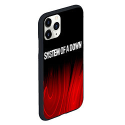 Чехол iPhone 11 Pro матовый System of a Down Red Plasma, цвет: 3D-черный — фото 2