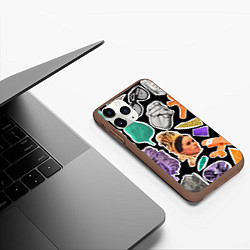 Чехол iPhone 11 Pro матовый Underground pattern Fashion trend, цвет: 3D-коричневый — фото 2