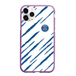 Чехол iPhone 11 Pro матовый Псж psg, цвет: 3D-фиолетовый