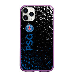 Чехол iPhone 11 Pro матовый Psg брызги красок, цвет: 3D-фиолетовый