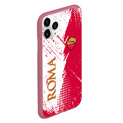 Чехол iPhone 11 Pro матовый Roma краска, цвет: 3D-малиновый — фото 2
