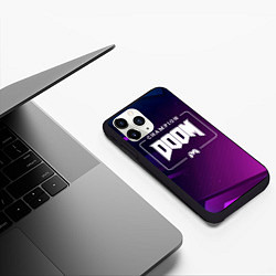 Чехол iPhone 11 Pro матовый Doom Gaming Champion: рамка с лого и джойстиком на, цвет: 3D-черный — фото 2