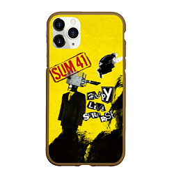 Чехол iPhone 11 Pro матовый Go Chuck YourselfHappy Live Surprise - Sum 41, цвет: 3D-коричневый