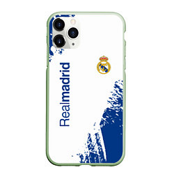 Чехол iPhone 11 Pro матовый Реал Мадрид краска, цвет: 3D-салатовый