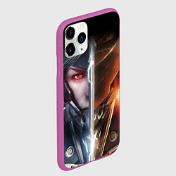 Чехол iPhone 11 Pro матовый METAL GEAR RISING САМУРАЙ, цвет: 3D-фиолетовый — фото 2