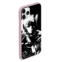 Чехол iPhone 11 Pro матовый METAL GEAR RISING - ЧБ ГЕРОЙ, цвет: 3D-розовый — фото 2