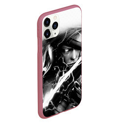 Чехол iPhone 11 Pro матовый МЕТАЛ ГИР СОЛИД- METAL GEAR, цвет: 3D-малиновый — фото 2