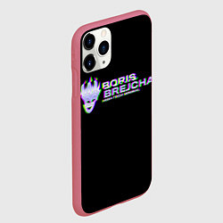 Чехол iPhone 11 Pro матовый Borij Brejcha Glitch, цвет: 3D-малиновый — фото 2