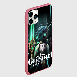 Чехол iPhone 11 Pro матовый Сяо-маска Якса, цвет: 3D-малиновый — фото 2
