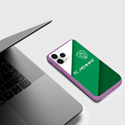 Чехол iPhone 11 Pro матовый ФК АХМАТ - ГОРОД ГРОЗНЫЙ, цвет: 3D-фиолетовый — фото 2