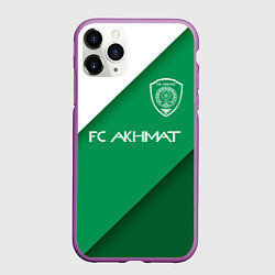 Чехол iPhone 11 Pro матовый ФК АХМАТ - ГОРОД ГРОЗНЫЙ, цвет: 3D-фиолетовый