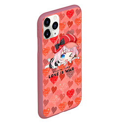 Чехол iPhone 11 Pro матовый Love is war - Госпожа Кагуя, цвет: 3D-малиновый — фото 2