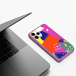 Чехол iPhone 11 Pro матовый Красочная летняя картинка Fashion trend, цвет: 3D-фиолетовый — фото 2