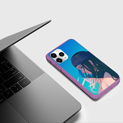 Чехол iPhone 11 Pro матовый Красотка Аспира Golden Kamuy, цвет: 3D-фиолетовый — фото 2