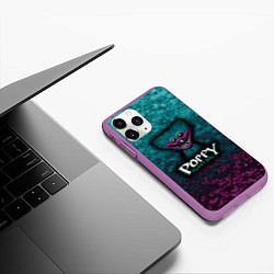 Чехол iPhone 11 Pro матовый Poppy Playtime Huggy Waggy Поппи Плейтайм Хагги Ва, цвет: 3D-фиолетовый — фото 2