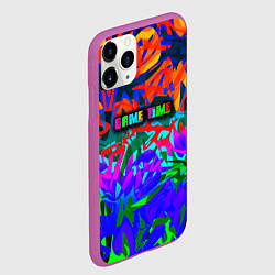 Чехол iPhone 11 Pro матовый Game time Абстрактный пятнистый узор, цвет: 3D-фиолетовый — фото 2