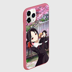 Чехол iPhone 11 Pro матовый Кагуя - Синомия Love is war Госпожа, цвет: 3D-малиновый — фото 2