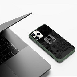 Чехол iPhone 11 Pro матовый BlackWHITE, цвет: 3D-темно-зеленый — фото 2