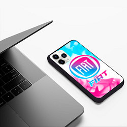 Чехол iPhone 11 Pro матовый Fiat Neon Gradient, цвет: 3D-черный — фото 2