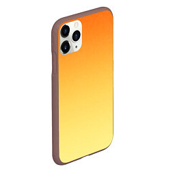 Чехол iPhone 11 Pro матовый Оранжевый, желтый градиент, цвет: 3D-коричневый — фото 2